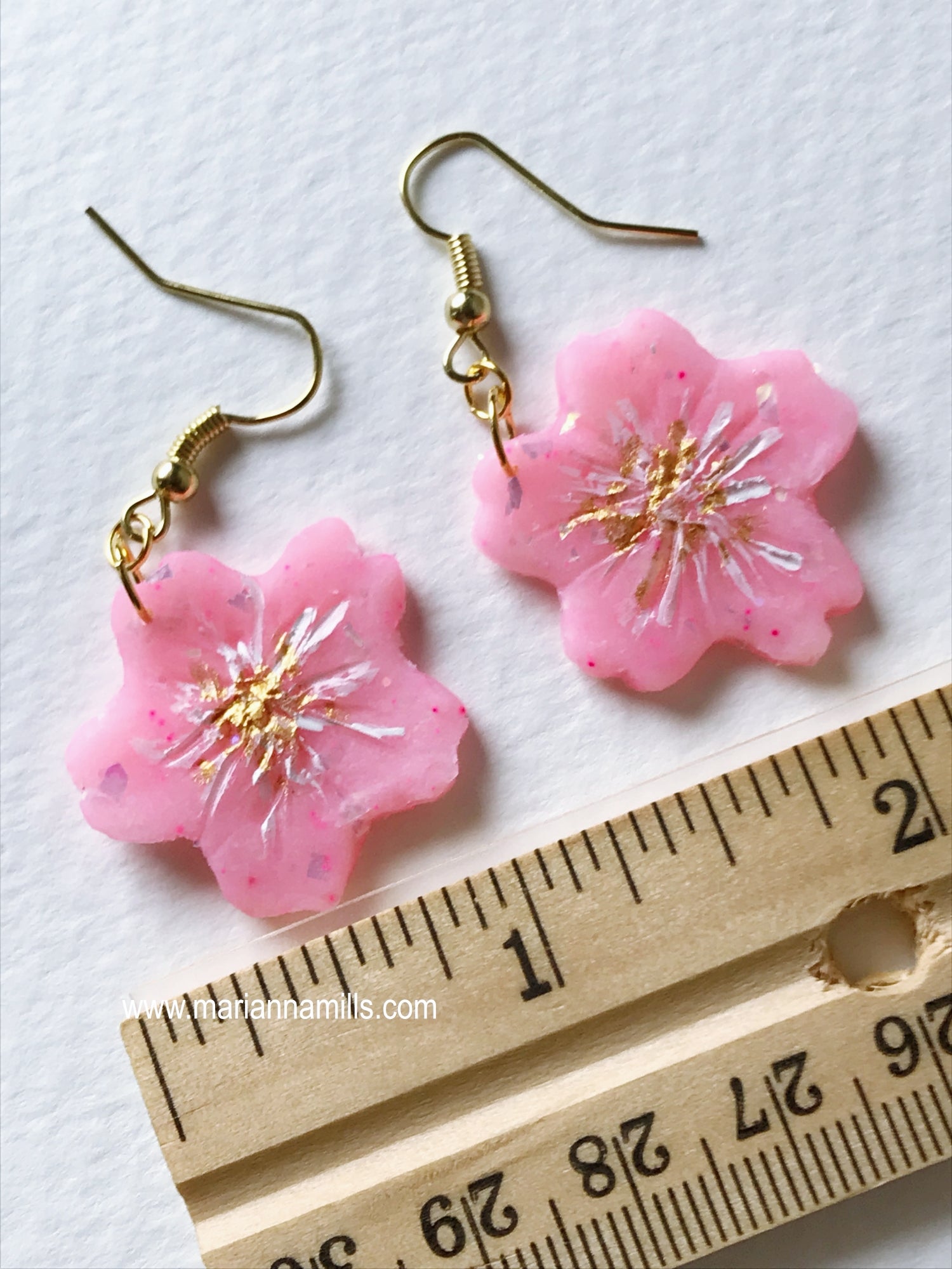 Sakura - Artisan Statement Earrings Handmade by Marianna Mills