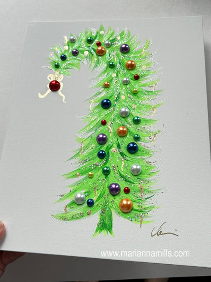 Grinch Curved Christmas Tree #30

Original Painting on canvas panel with Jewels and Glitter by Marianna Mills Hungarian Artist ships from the US.