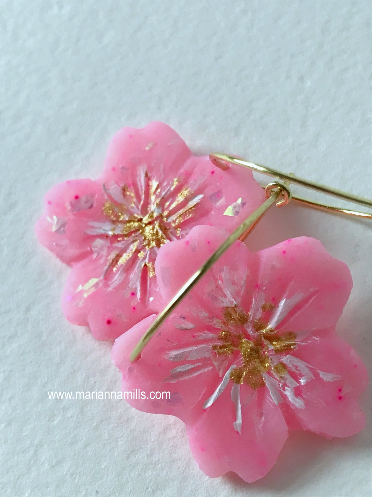 Sakura - Artisan Statement Hoops Earrings Handmade by Marianna Mills